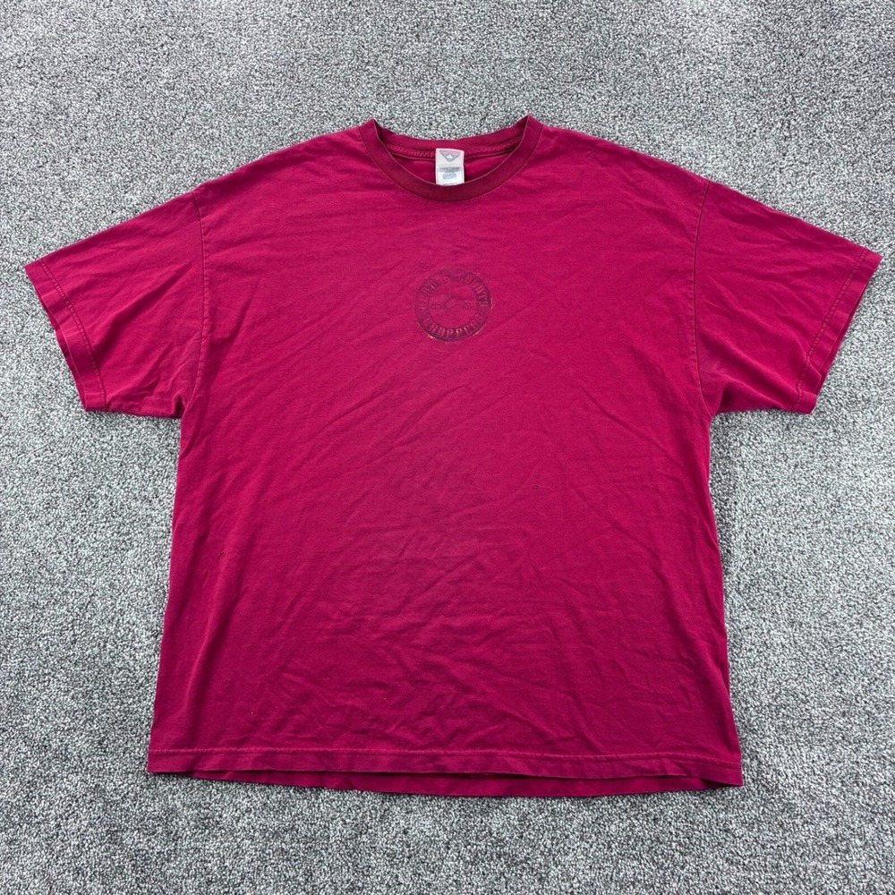 Vintage Orange County Choppers Shirt Mens 2XL Red Motorcycle Biker Sword Cross
